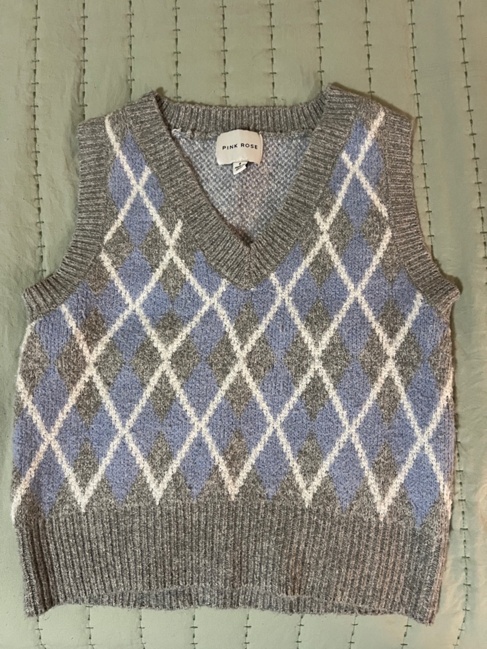 Pink Rose Women’s V-Neck Sweater Vest